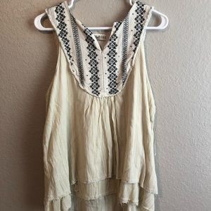 Boho High/Low Sleeveless Top